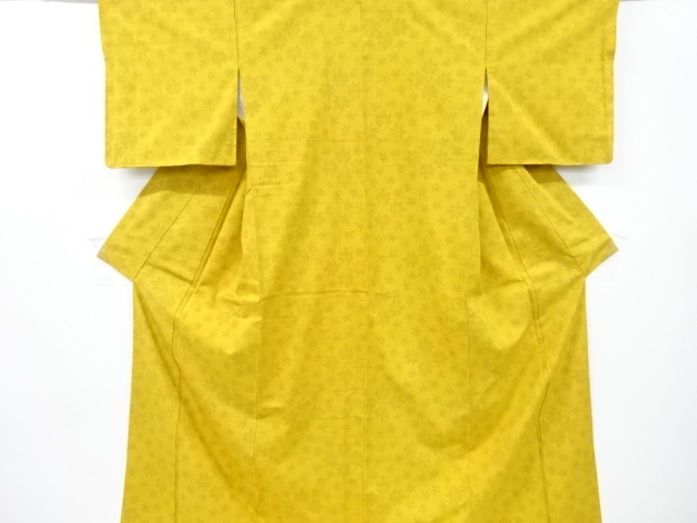 楓模様織り出し手織り紬着物